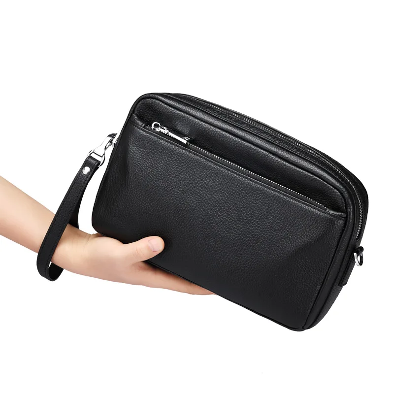 Men New Single Shoulder Genuine Messenger Bag Leather Fashion Casual Crossbody Bag Men's Top Layer Cowhide Small Backpack