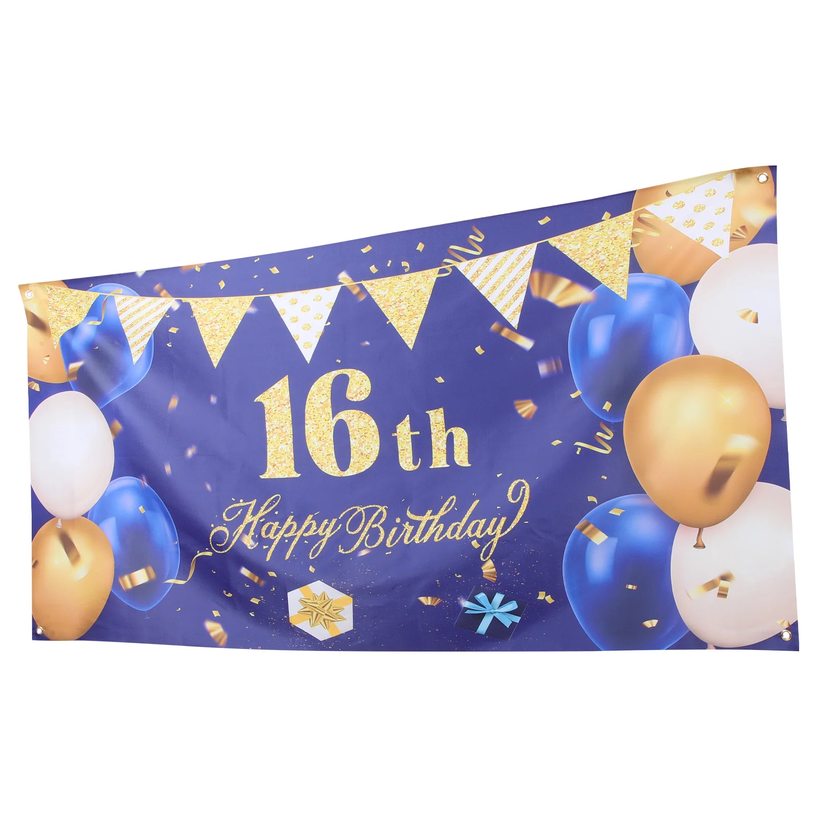 

Birthday Backdrop Banner Reusable Polyester Decorative Photo Booth Prop Party Background Cloth for Photography Birthday Party