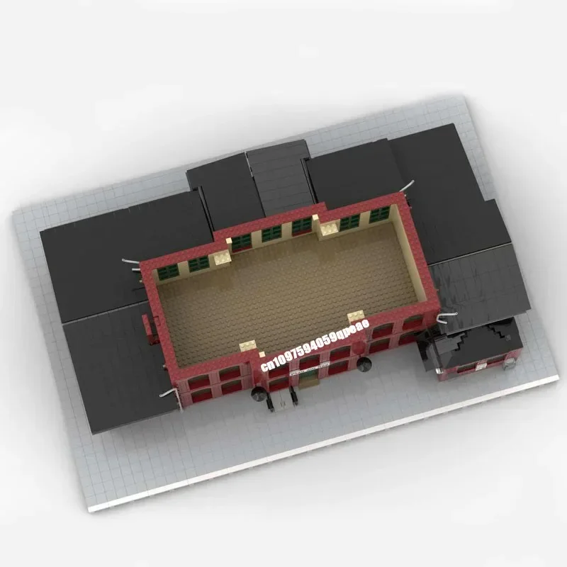 Nieuwe Stad Hot Selling Street View Moc Modulaire Tak Lijn Treinstation Model Aangepaste Puzzel Diy Creatieve Ideeën Kinderen Speelgoed Geschenken