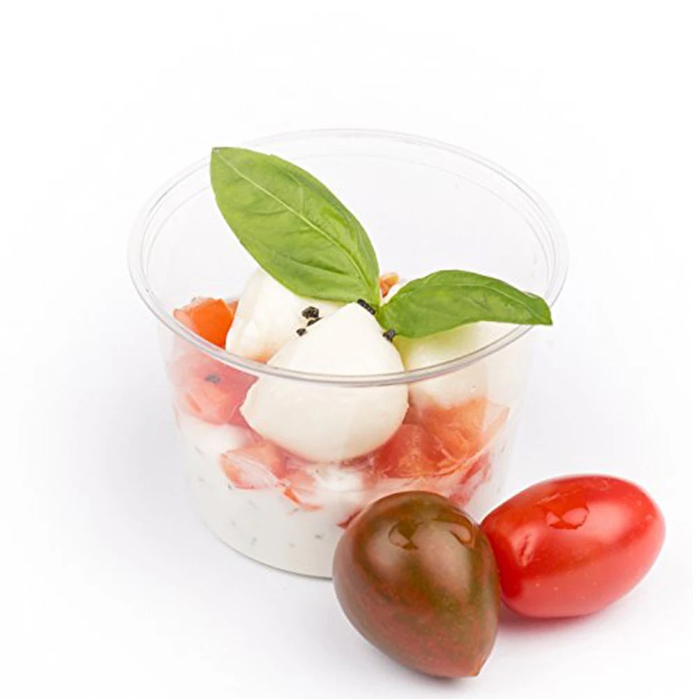 

100 PCS Disposable Plastic Cup Cups Lid Dessert Shooter with Lids Yogurt Jelly Portion Mousses