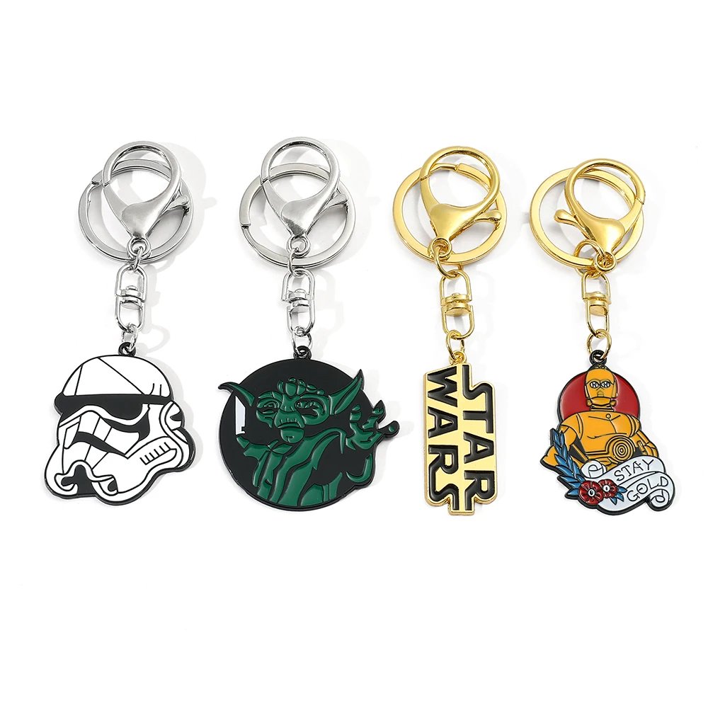 New Hot War Star 3 Colors Keychain StormTrooper Helmet Storm Trooper Pendant Key Chain Darth Vader Mask Superhero Keyring