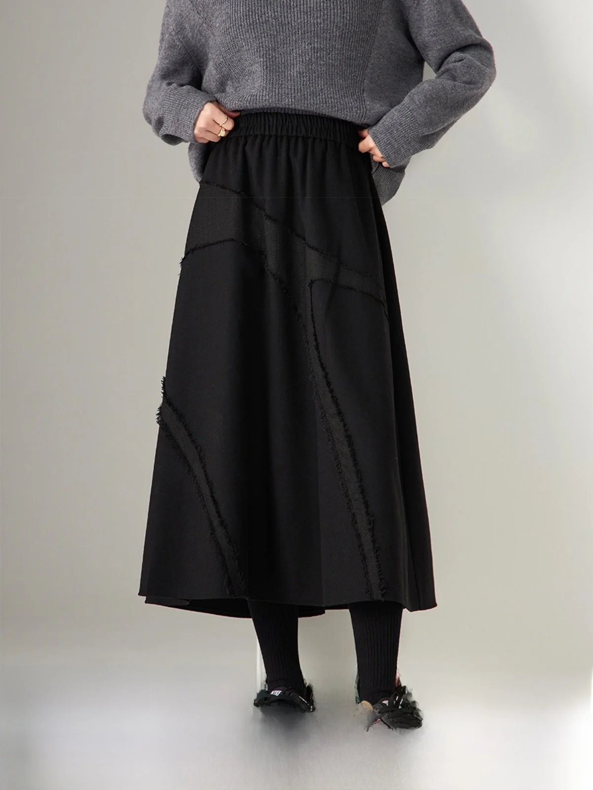 smen-2025-automne-hiver-design-sens-epissage-viande-ample-couvrant-mince-parapluie-jupe-femmes-polyvalent-mi-longue-f-jupe