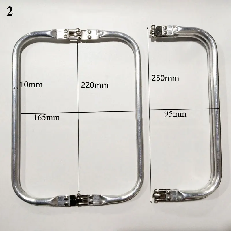 Silver Metal Bag Frame For Purse Backpack Handbags Purse Frame Metal Aluminium Tube Frame Bag Handle Accessories For Bags Parts