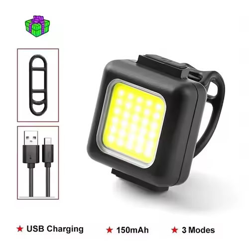 BUCKLOS Bike Light COB Front Rear Bicycle Lights LED Rechargeable Mountain Road Bicycle Lamp MTB Tail Light Cycling Flashlight - Image 16
