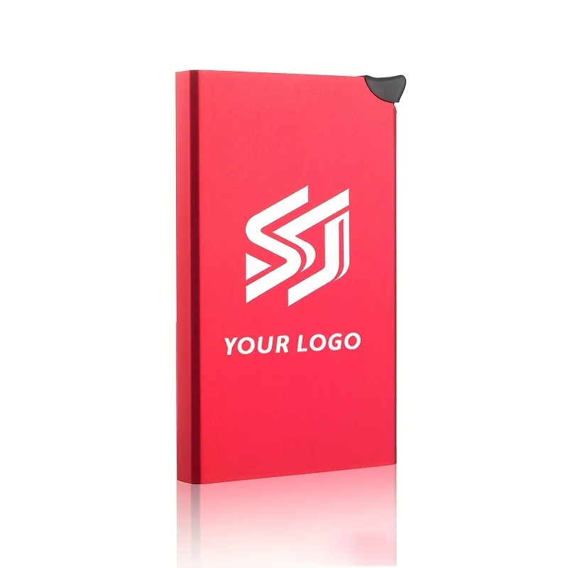 Personalisierter RFID-blockierender Pop-Up-Kartenhalter Minimalistisches Aluminium-Portemonnaie für Damen und Herren Kreditkartenetui Reisebörse Individuelle Geschenke – Detail 10
