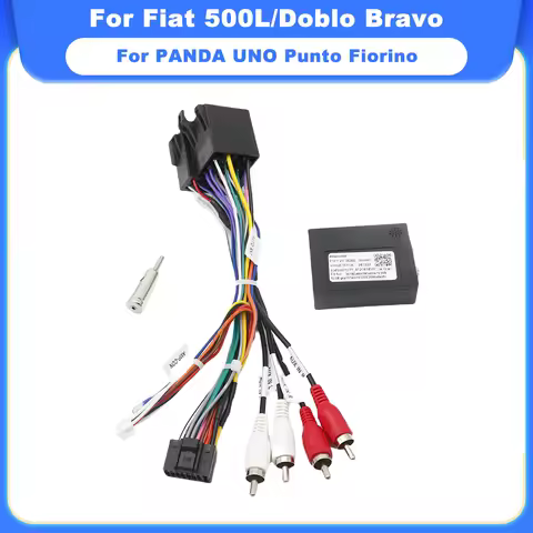 16 Pin Wiring HiWorld CANBUS for Fiat 500L Harnss Power Cable for Doblo Bravo PANDA UNO Punto Fiorino Android Car Radio