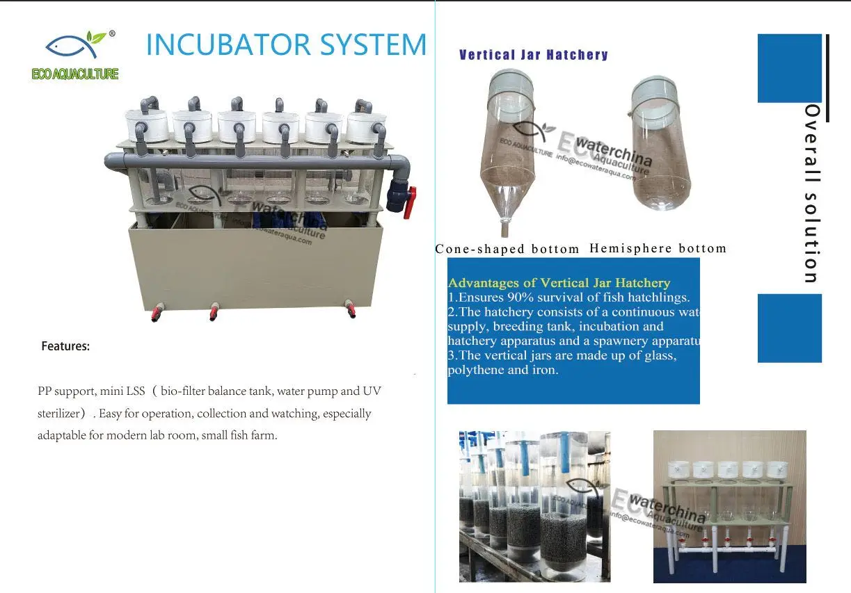 ECOWATER  Advance fish egg incubator & High survival rate hatchery system