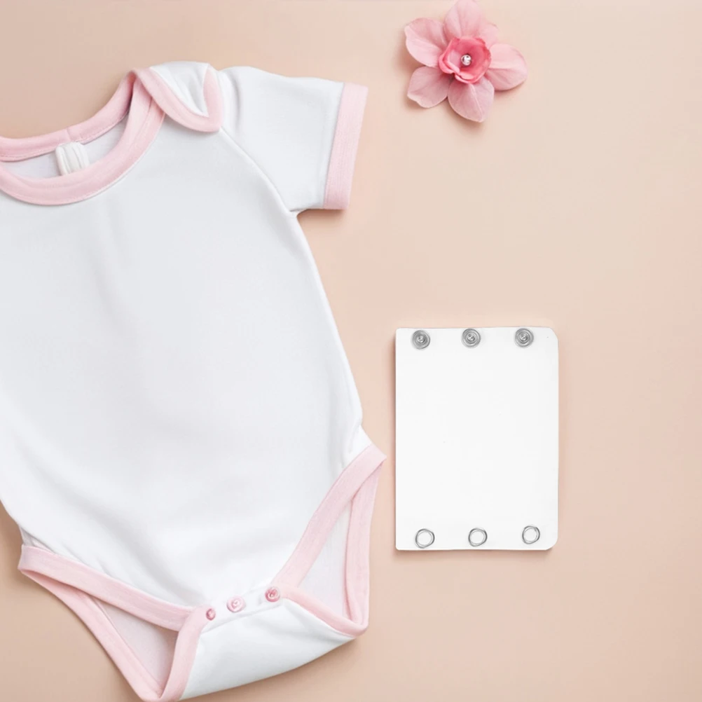 

7Pcs Baby Bodysuit Extenders Double Layer Cotton Adjustable Length Snap Closure Soft Fabric Extender for Newborn Toddlers