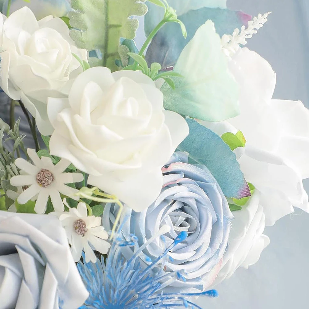 

Искусственные розы, смешанный стол, центральная часть стола, жеорские розы, как показано искусственные цветы, свадебный букет «сделай сам», элегантный домашний декор