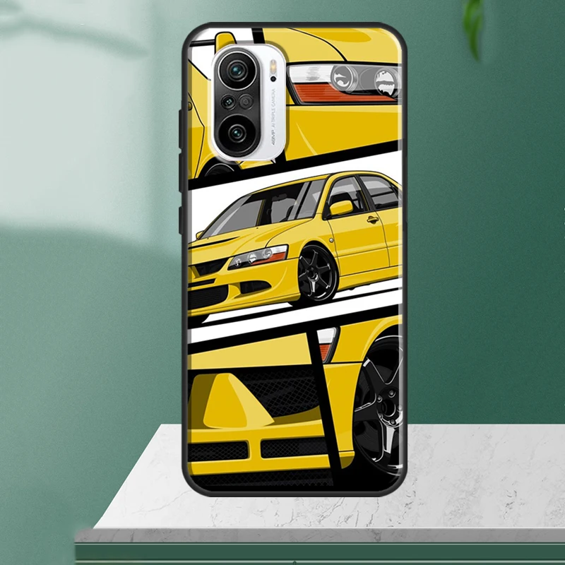 黄色 Jdm 車ケースシャオ mi 14 13 ウルトラ 11T 12T 13T 14T プロ POCO X7 プロ X3 X5 F3 F5 F6 M6 X6 プロカバー