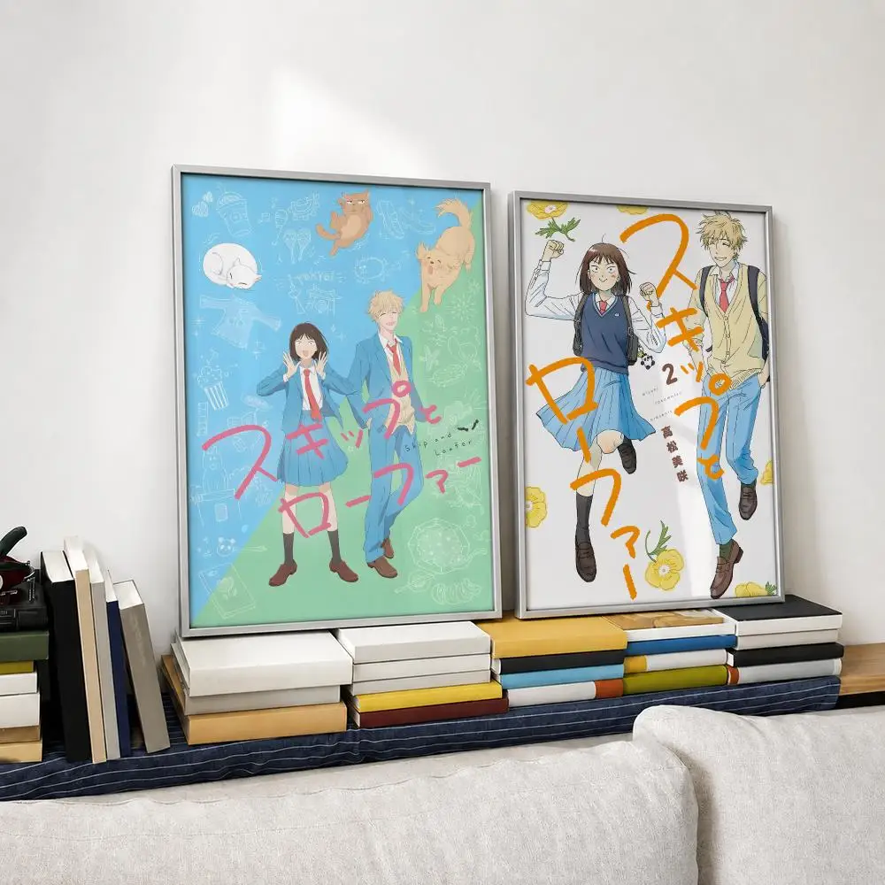 Anime Skip and Loafer Poster Self‑Adhesive Waterproof PP Poster Coffee House Bar Wall Art Sticker Room Home Decor