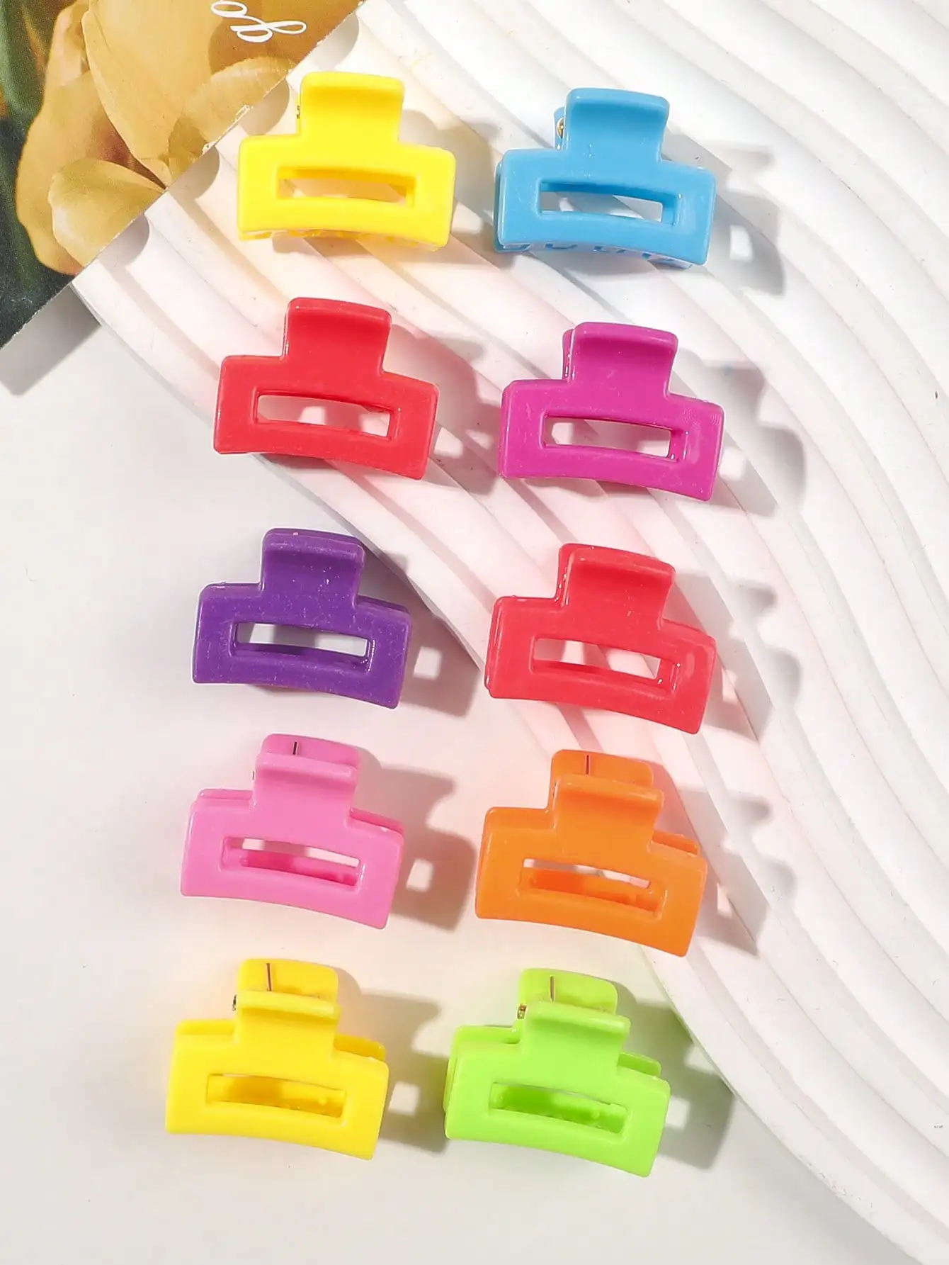 10 Stück Sommer-Macaron-Haarspangen für Frauen und Mädchen, 2,5 cm Rechteckige Haarklammern für Dünnes und Dickes Haar – Detail 12