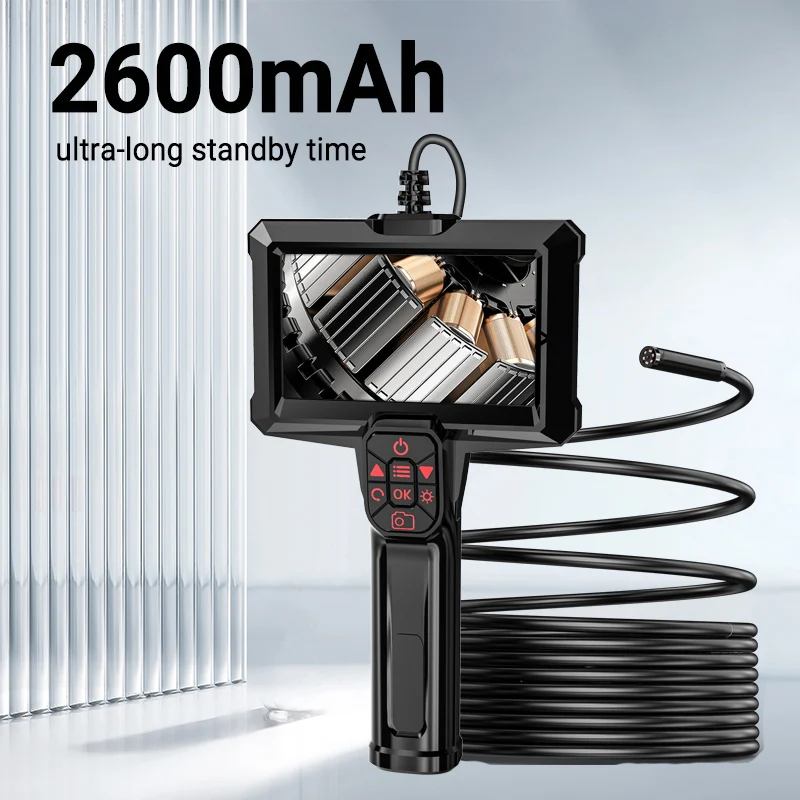 4.3 Inch HD Digital Handheld Waterproof Sewer Tools Snake Inspection Camera with 8 Adjustable LEDs Capture Photos and Videos