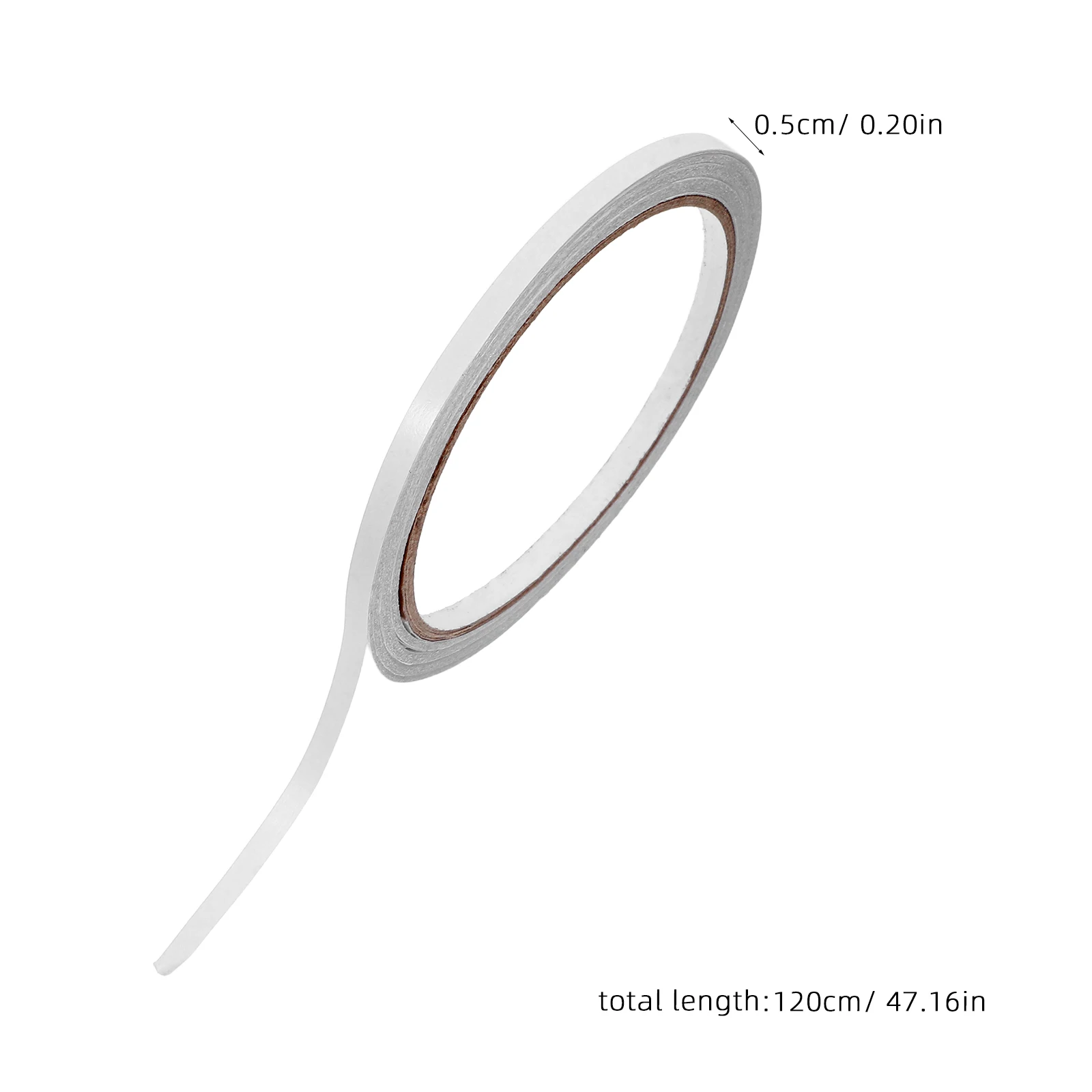 5Pcs 1200x0.5cm 양면 접착 테이프 사진 장착 선물 포장 공예 프로젝트 접착 테이프에 쉽게 조정 가능