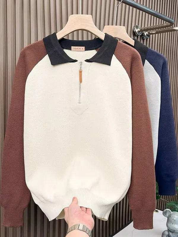 

Повседневный американский свитер на молнии для мужчин и женщин, свободный крой, весна-осень, модный бренд, длинное волокно из полиэфирного волокна...