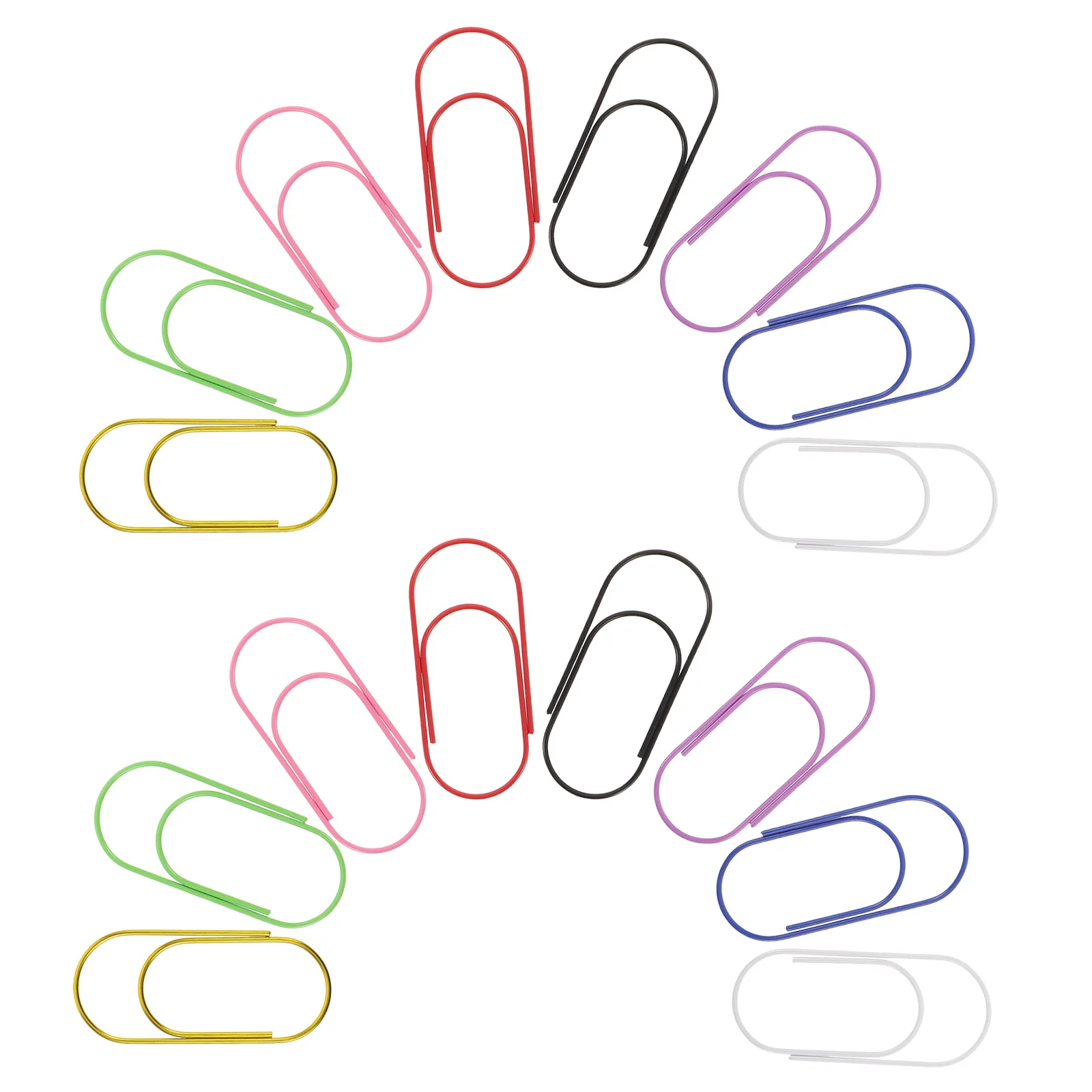 

80Pcs Colorful Metal Paperclips 50Mm Jumbo Document Organizers Heavy Duty File Sorting Clips for Office and Home Use