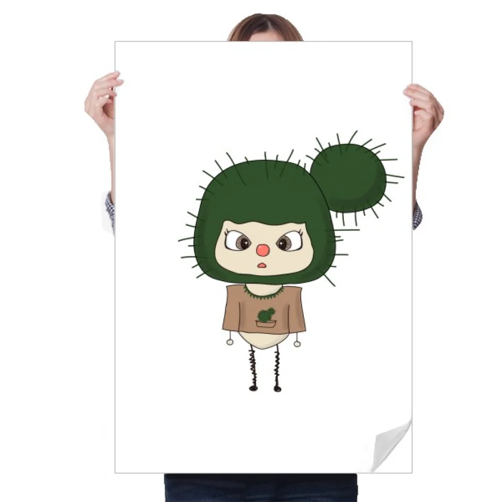 

Cactus Green Sand Water Dangerous UU Sticker Decoration Poster Playbill Wallpaper Window Decal