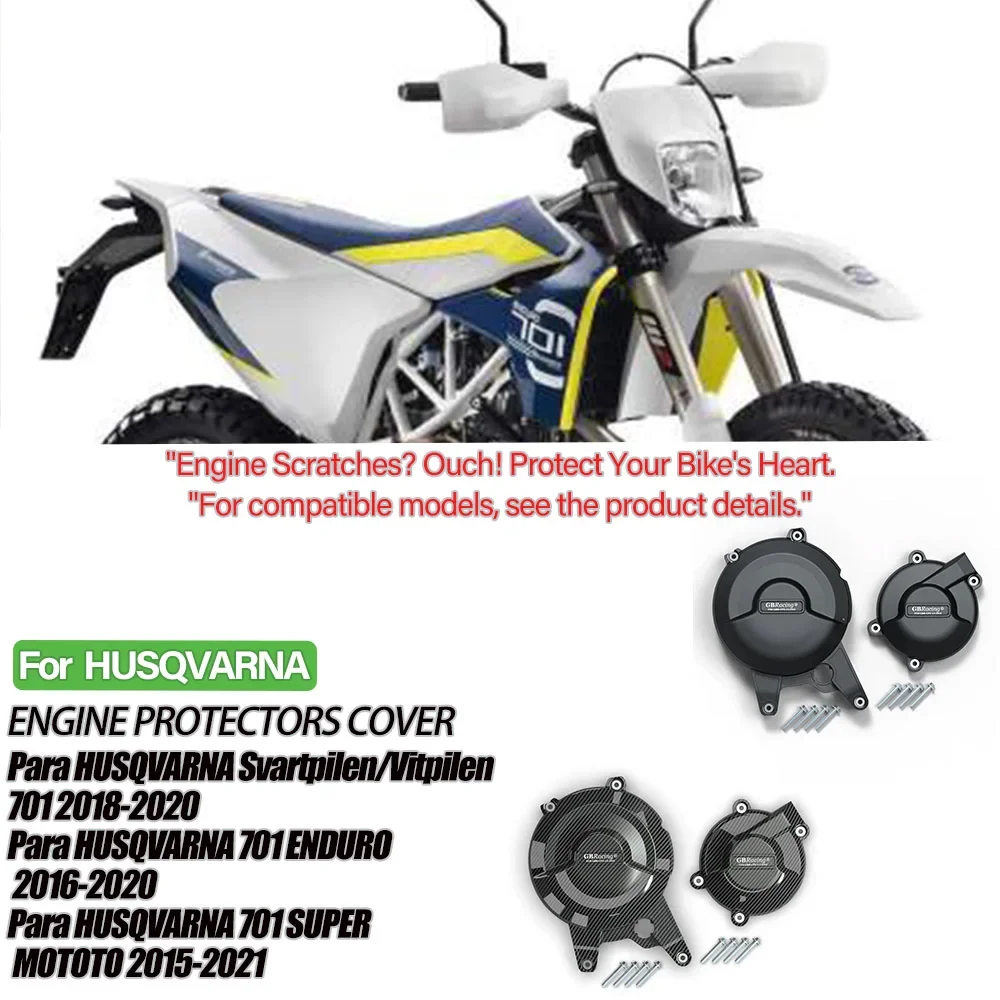 

Engine Protection Cover Kit for Husqvarna Svartpilen Vitpilen 701 2018-2020 701 Enduro Super Moto 2015-2021 Moto Accessories