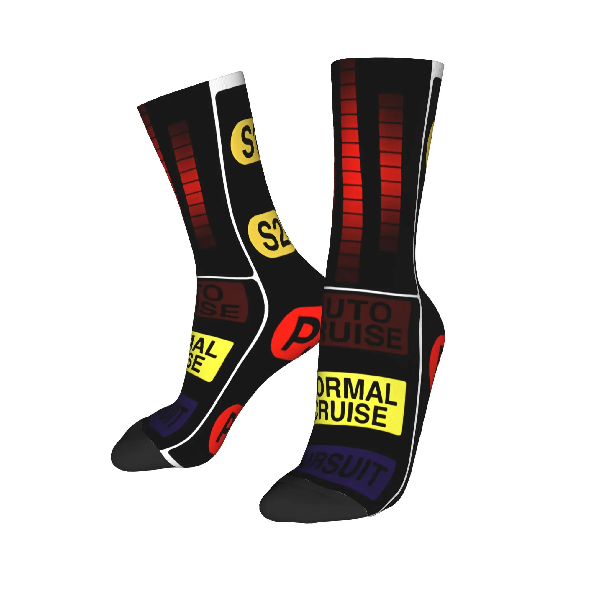 Colorful Knight Rider Kitt Control Dashboard Basketball Socks  Polyester Crew Socks for Unisex Non-slip