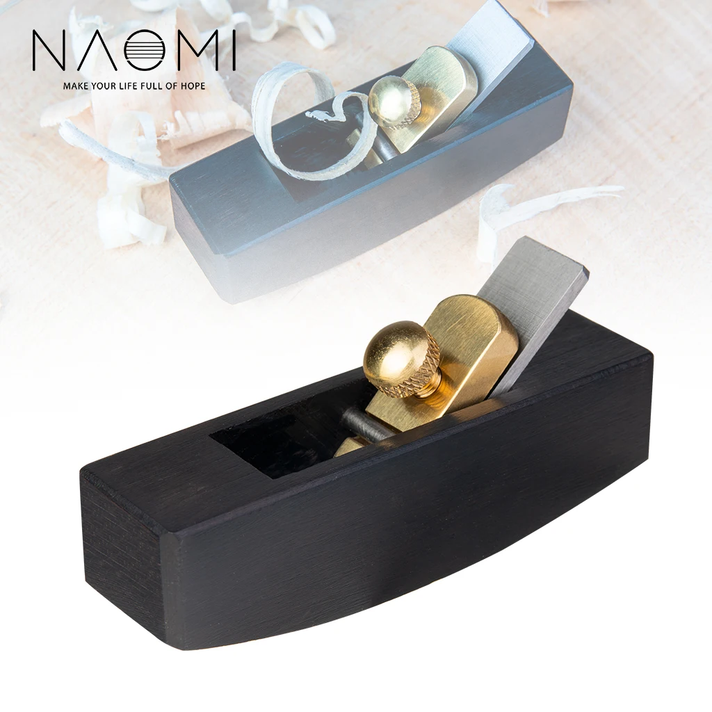 NAOMI Woodworking Tools DIY Violin Viola Cello Use Ebony Plane European-Style Ebony Mini Plane Compass Type  4#