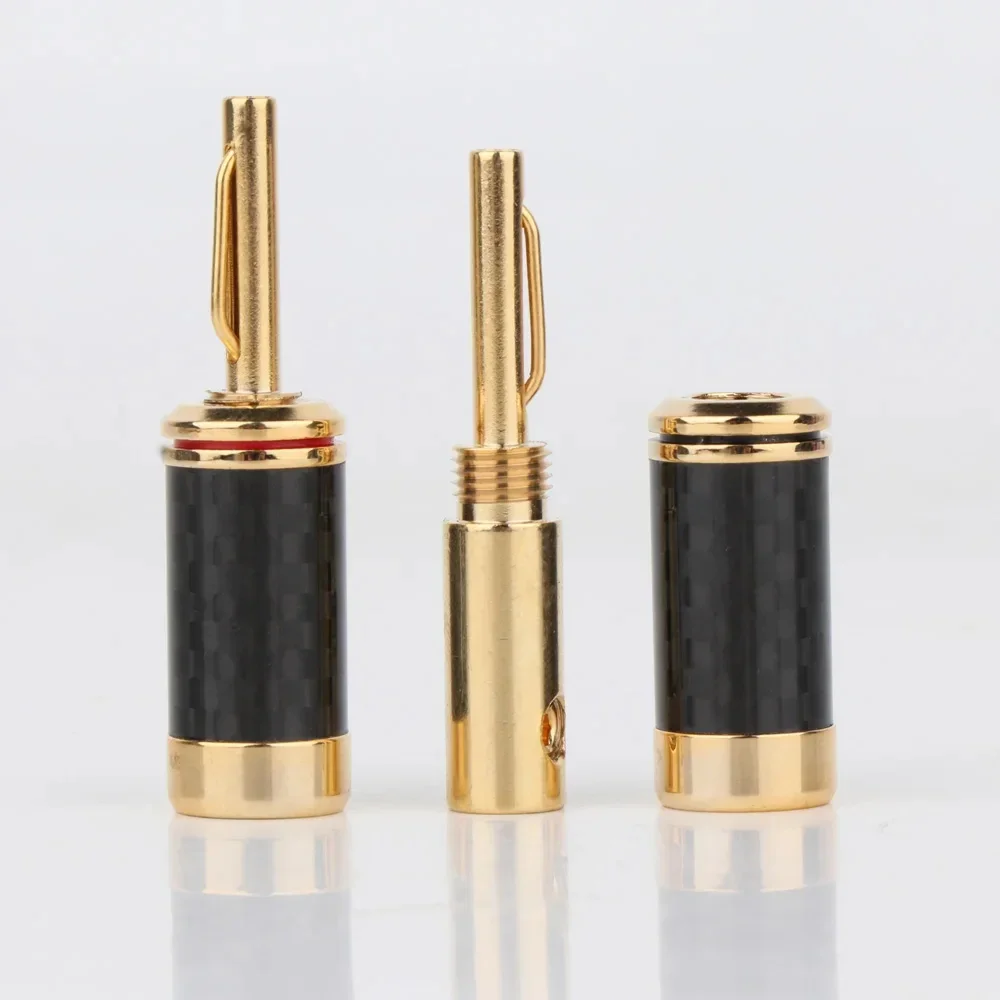 

Preffair BA1408 Gold Plated Carbon Fiber Z-type Banana Connector for DIY HiFi Audio Amplifier Speaker Cable