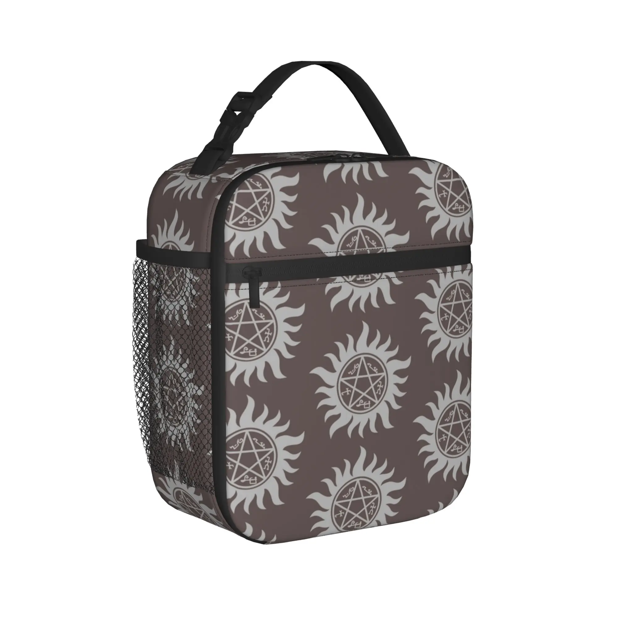 Devil's Star Trap Flat Supernatural Insulated Lunch Bag Cooler Bag Reusable,Meal Container  Portable Tote Lunch Box for Men