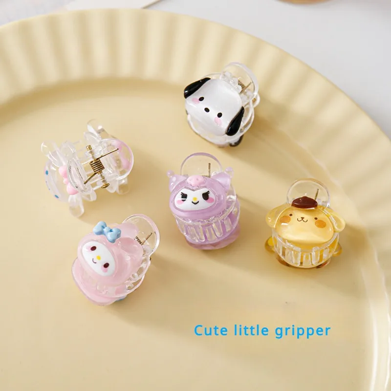 

Sanrio Kuromi Cartoon Barrette Anime Figures My Melody Pochacco Cinnamoroll Barrette Q Figural Cute Girl Barrette Birthday Gifts