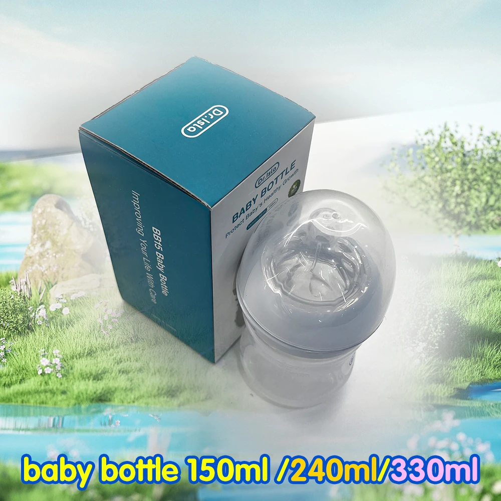 Portable Baby Bottle 240ml/330ml BPA Free Baby Bottle Newborn Bottle P.P Feeding Bottle Baby Drop-resistant Bottles With Handle