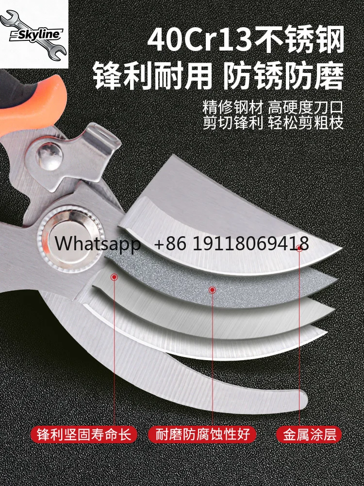 Pruning shears fruit picking artifact special tools gardening  flower scissors stainless steel household pruning branch scissors