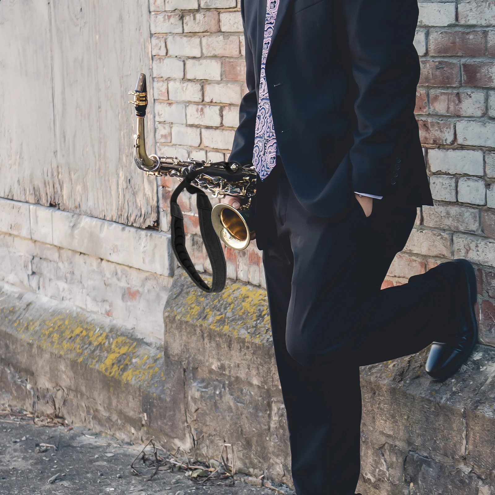 

Durable Saxophone Neck Strap Adjustable Belt Dark Grey Single pcs Long Life Reduce Pressure Stylish Replacement Accessory Phone