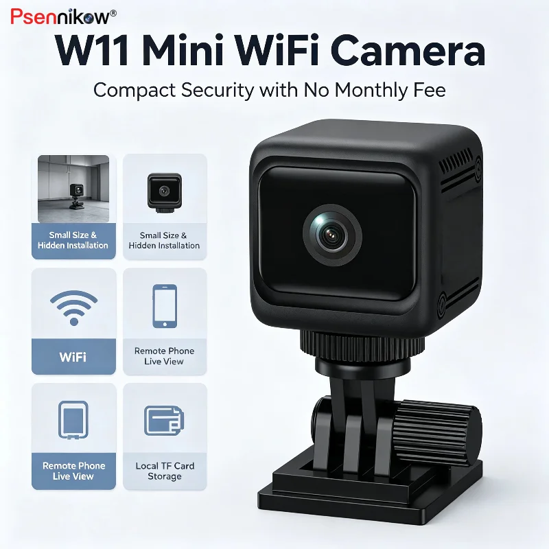 WiFi W11 Mini Camera HD Long Lasting Battery Life Wireless Remote Monitor Portable Tiny Home Security Camera