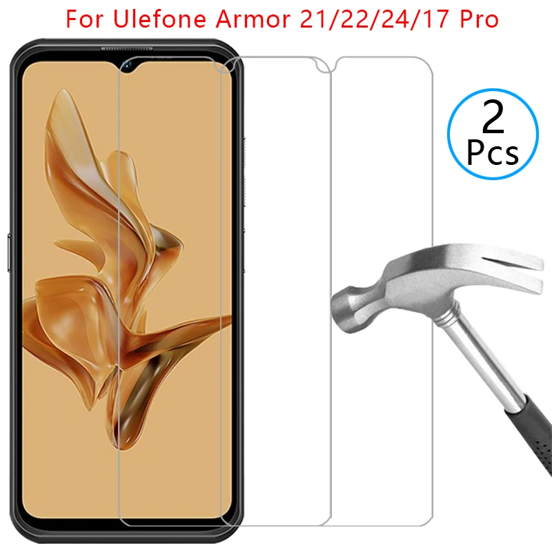 protective tempered glass for ulefone armor 24 22 21 17 pro screen protector on armor24 armor22 armor21 armor17 17pro 5g film