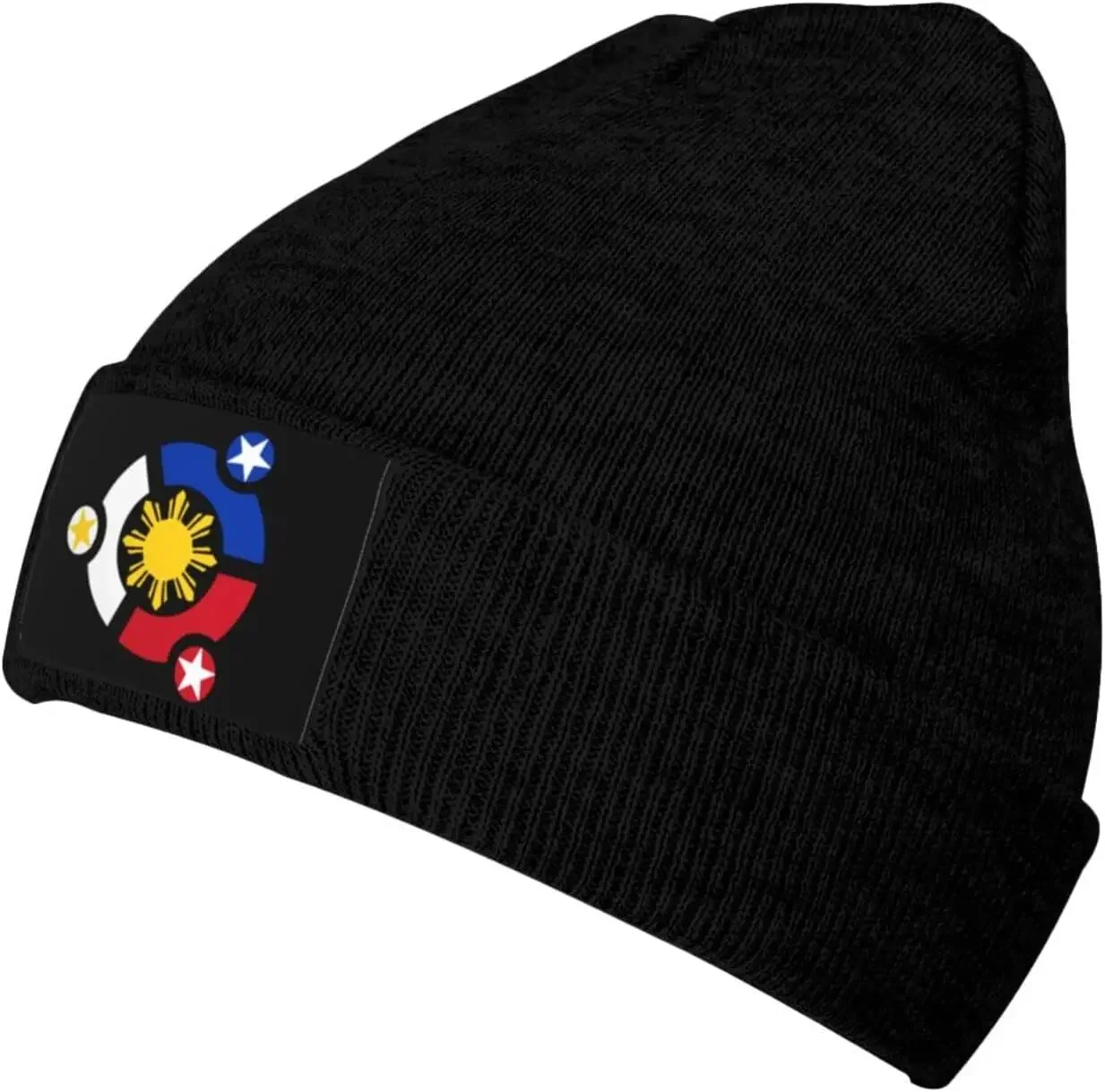 Tribal Philippines Filipino Sun and Stars Mens Winter Beanie Hat Skate Cap for Women Soft Watch  Stretchy Warm Knit 