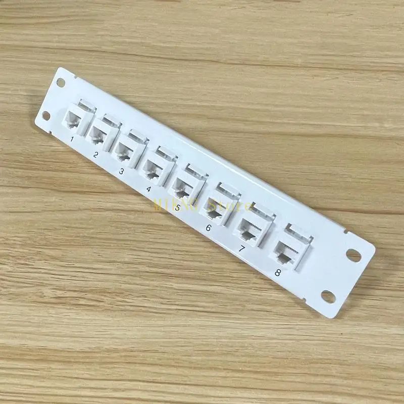 8 Port Straight-through CAT6 Patch Panel RJ45 Cable Adapter Keystone Ethernet Distribution Frame UTP 19in best sale