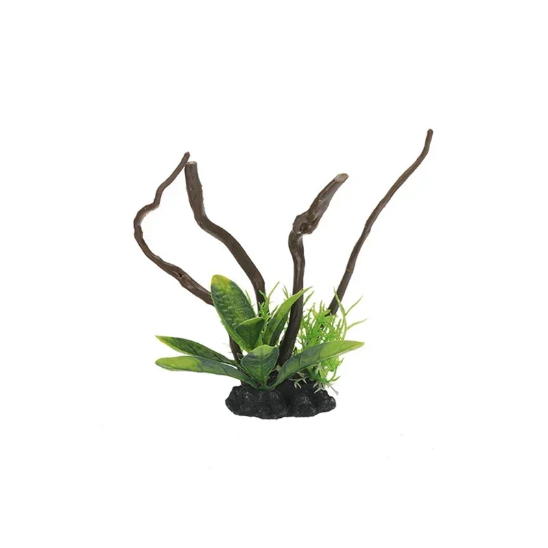 Decorative Fake Water Plants Simulation Ornaments Aquarium Landscaping Accessories Fish Tank Driftwood Tree Root Decoration