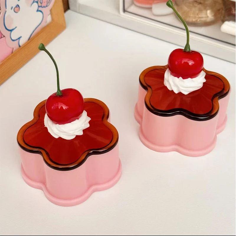 النمط الياباني صندوق تخزين الزينة المعلبة الفتيات هدية لطيف بودنغ خزانة سطح المكتب زينة الرجعية الدعامة غرفة الزينة #2