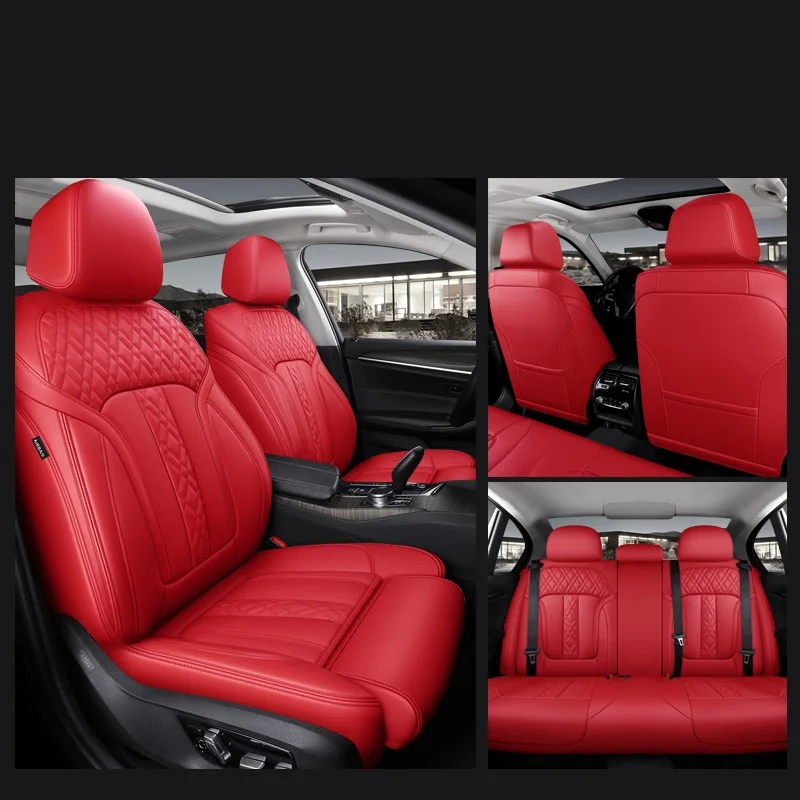 Custom Fit Auto Accessoires Stoelhoezen Voor 5 Zitplaatsen Full Set Midden Geperforeerd Leer Specifiek Voor Bmw 7 5 3 1 Serie X 5X3X1
