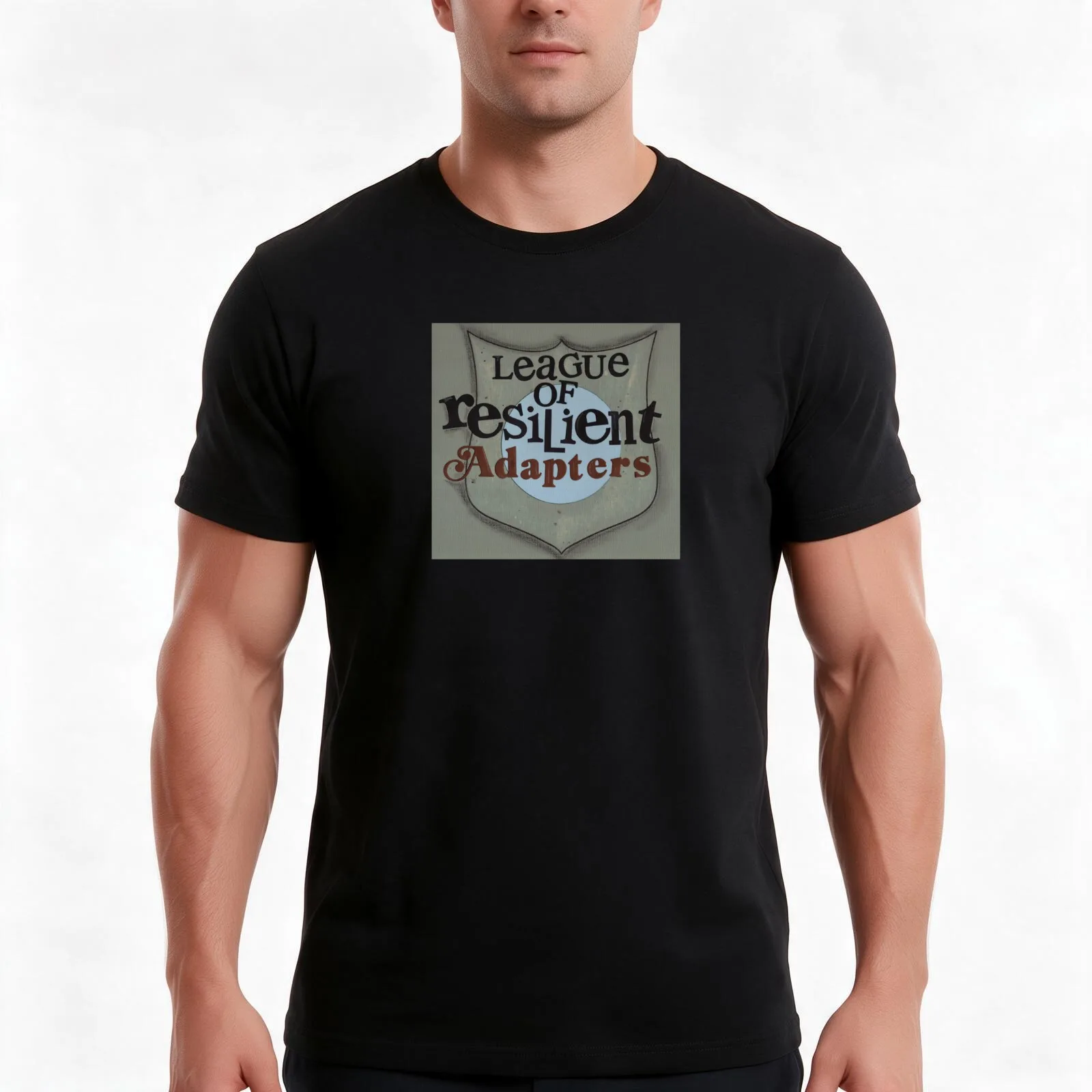 League Of Resilient Adapters T-Shirt, Summer Casual Cotton Tee, Oversized Streetwear Tops, Vintage Graphic Print, 100% Cotton