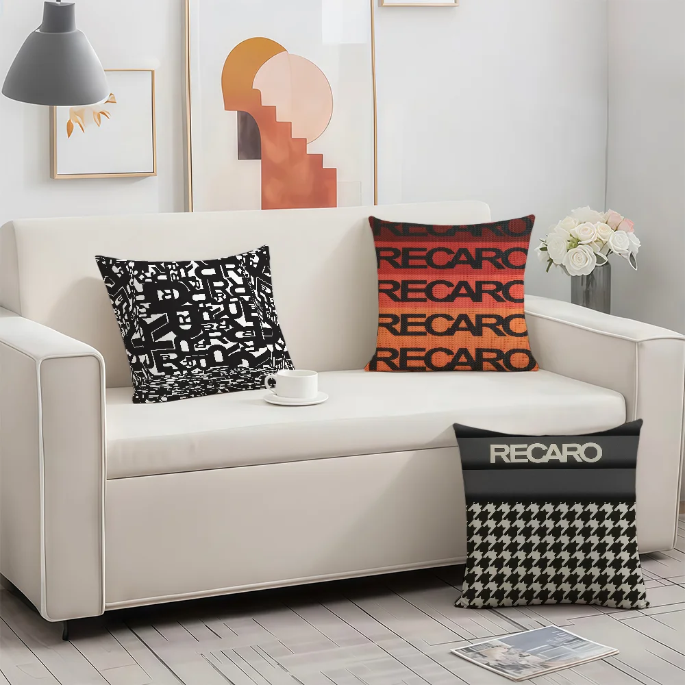 Cool Logo R-Recaro-ES cushion cover Birthday Anniversary Gifts Double Sided Printed Zipper Cushion Cover Soft Skin Bedding