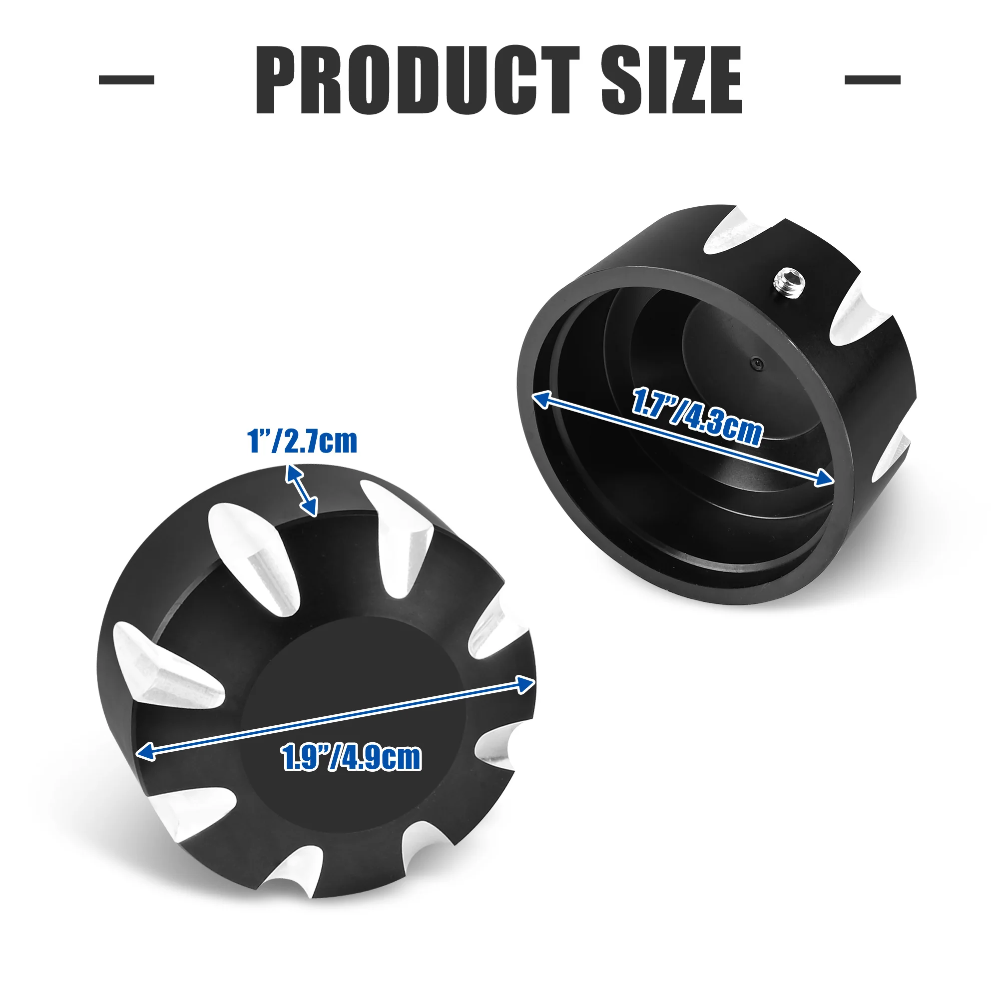 3D Skull Pattern Front Axle Nut Covers Billet Aluminum Attractive Axle Caps for Can Am Spyder GS RS RT ST F3 From 2008-2024