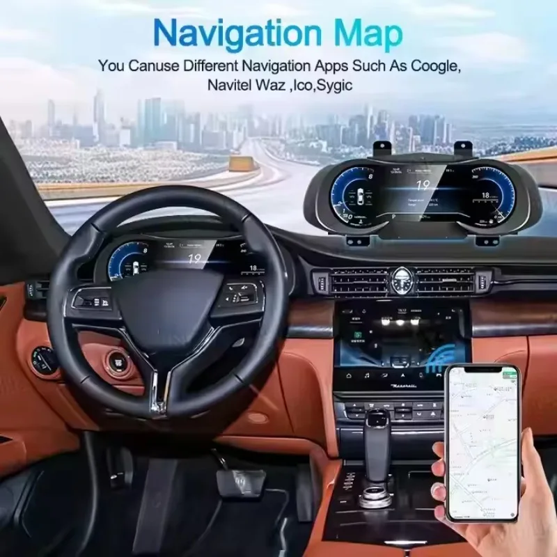 New 12.3inch Digital Cluster Virtual Cockpit Linux Dashboard LCD Instrument Auto Radio For Maserati Ghibli 2013-2023