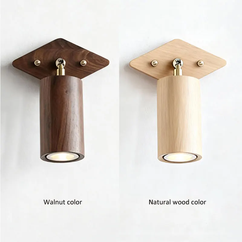 اليابانية الرجعية الحد الأدنى الإبداعية الجوز الأسود للتدوير غرفة المعيشة غرفة الإقامة المنزلية القراءة مصباح غرفة نوم السرير الجدار مصباح