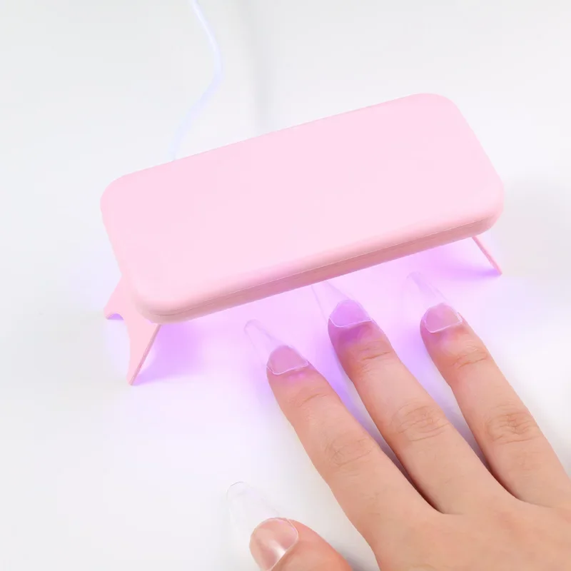 Mini máquina de fototerapia USB con luz de ratón para mejorar las uñas, secador de pegamento para esmalte de uñas, fototerapia portátil para hornear LED