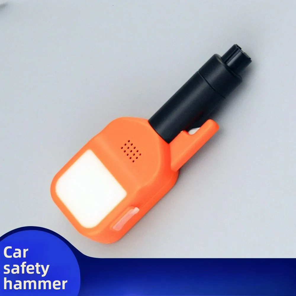 Multi-functional Car-mounted Safety Hammer Window Breaker Sound & Light Alarm Seatbelt Cutter Emergency Escape Self-rescue Tool