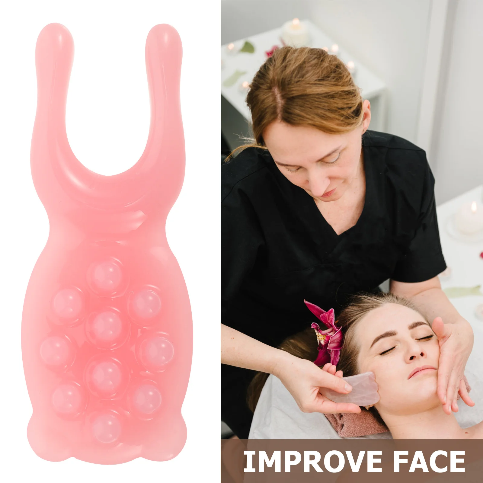 

Resin Nose Massager Tool Face Sculpting Tool Lightweight Portable Home Travel Use Manual Massage Device Massage Stick