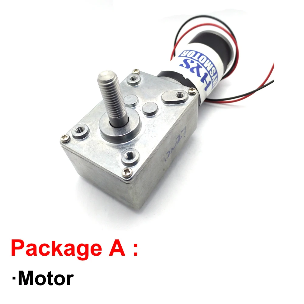 5840-31ZY M8 Shaft DC12V 24V Worm Metal Gear Reduction Motor Self Locking Torque70KG.CM PWM 12/16/27/40/80/160/260/470RPM