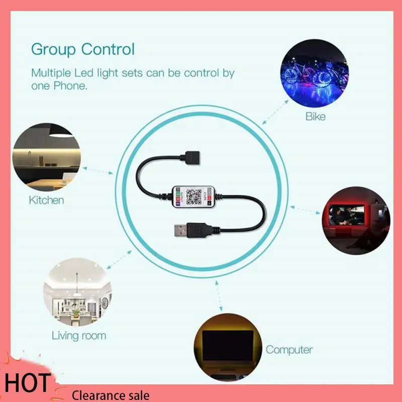 A88Z 3X Wireless Bluetooth LED Dimmer Remote Controller DC5-24V Phone APP Connection Control For RGB Light Strip Timer Switch