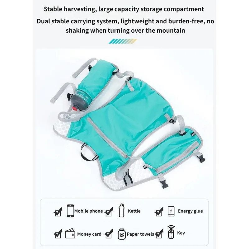 Rompi Lari Hidrasi Ransel Ultralight Rompi Jogging Hidrasi Pria Tas Sepeda Marathon Bernapas Botol Air 500ML