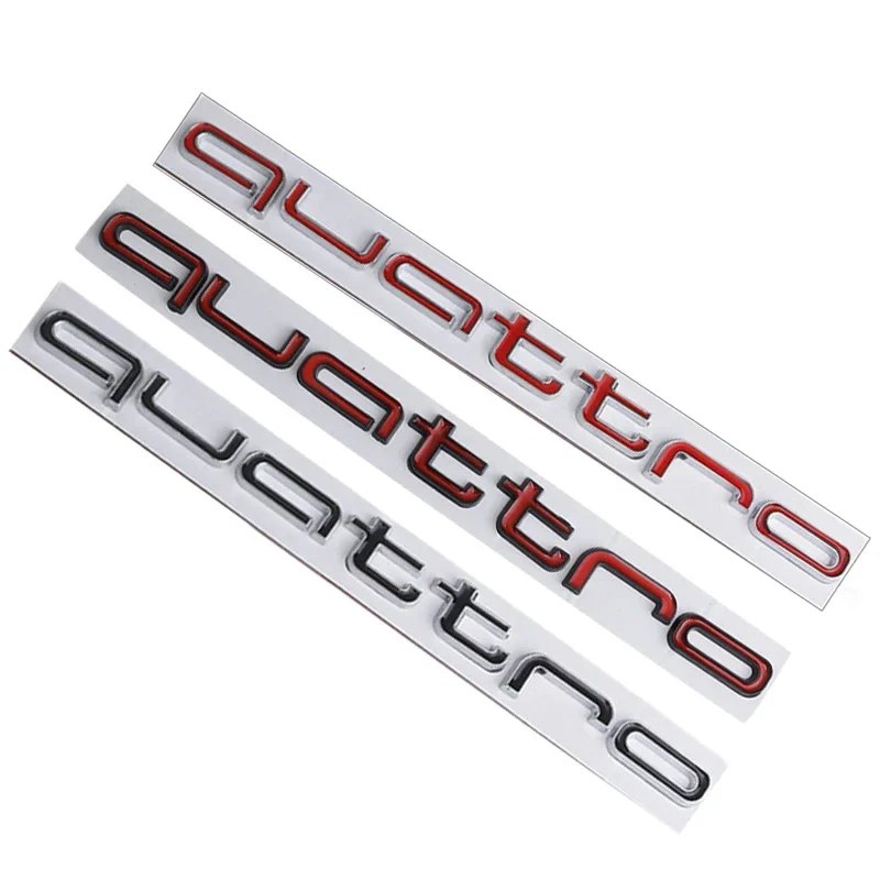 Car Trunk Badge Sticker for Audi Quattro Emblem S5 B8 S4 B6 A3 A5 A6 A4 A2 B4 B5 B2 B7 Q5 Q3 Q2 S3 S6 RS4 RS5 Rear Body Decal