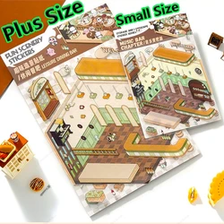 Plus Size Life Sports Theme 3D Diy Miniature Scene Sticker 2.5D Landscaping Stickers Visual Stacking Stickers Gift for Child